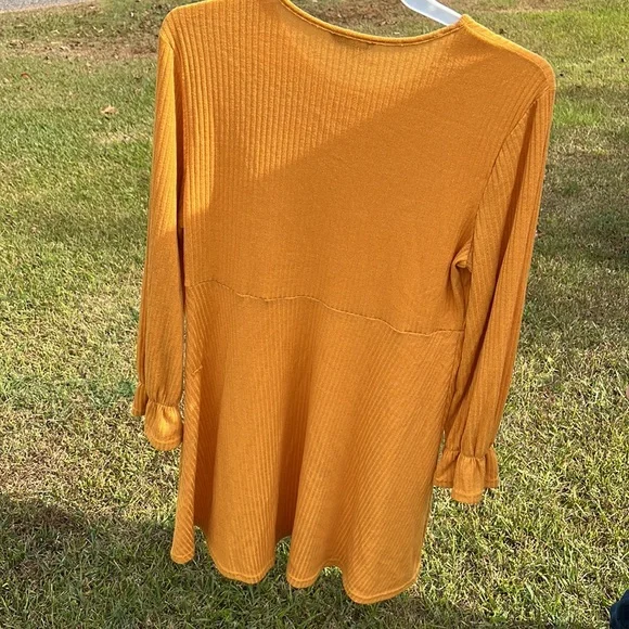 Cute for Fall 🍁 🍃 Mustard yellow dress! - Picture 3 of 3